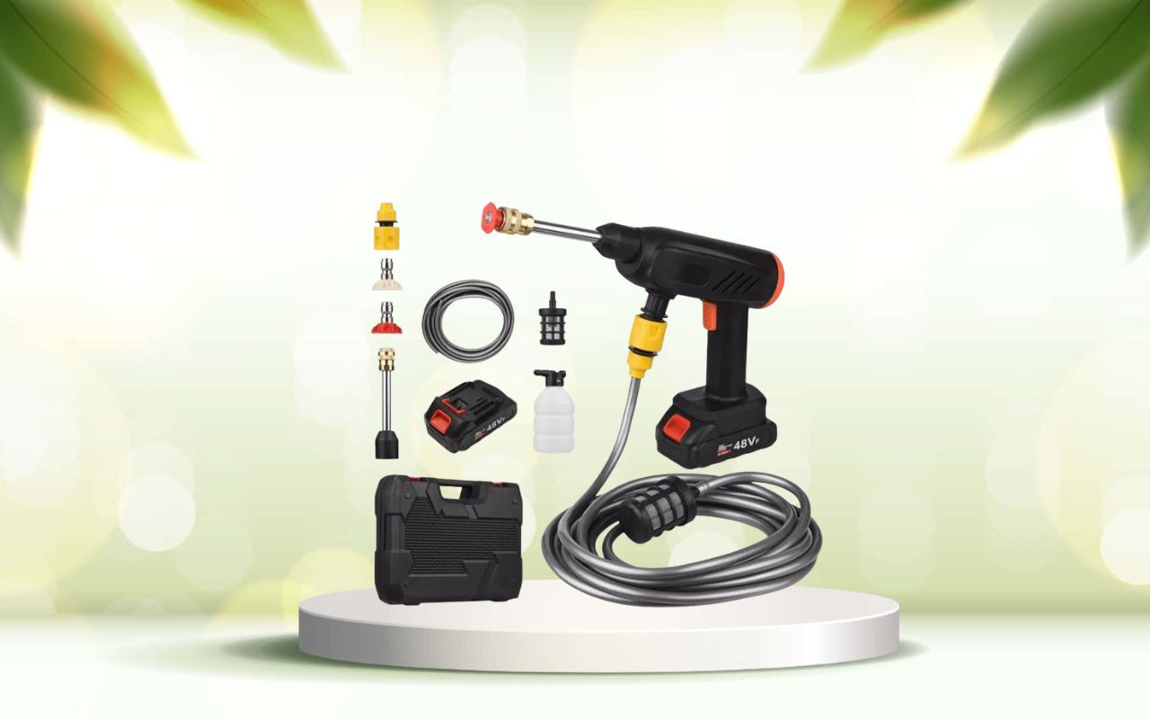 Scopri la pistola idropulitrice portatile: pulizia potente ovunque tu sia